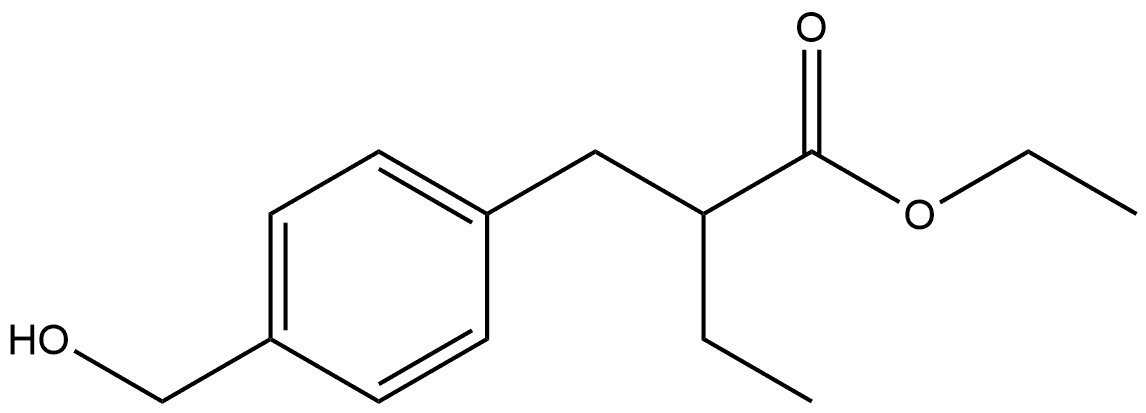 Benzenepropanoic acid, α-ethyl-4-(hydroxymethyl)-, ethyl ester Structural