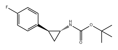 Carbamic acid, N-[(1R,2S)-2-(4-fluorophenyl)cyclopropyl]-, 1,1-dimethylethyl ester Structural
