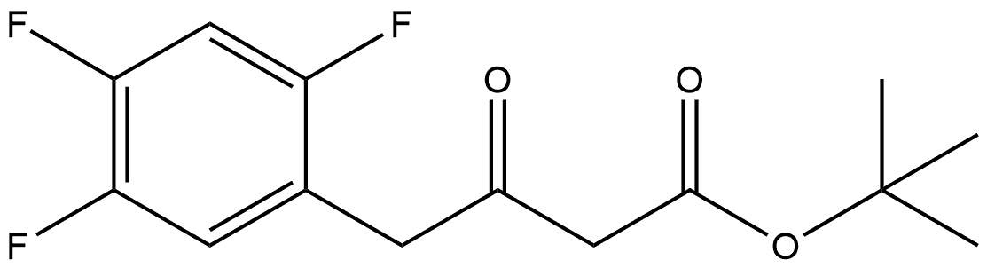 Benzenebutanoic acid, 2,4,5-trifluoro-β-oxo-, 1,1-dimethylethyl ester Structural