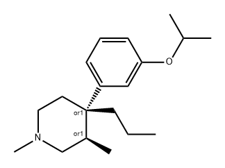 Piperidine, 1,3-dimethyl-4-[3-(1-methylethoxy)phenyl]-4-propyl-, (3R,4S)-rel- Structural