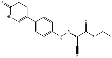 Acetic acid, 2-cyano-2-[2-[4-(1,4,5,6-tetrahydro-6-oxo-3-pyridazinyl)phenyl]hydrazinylidene]-, ethyl ester Structural