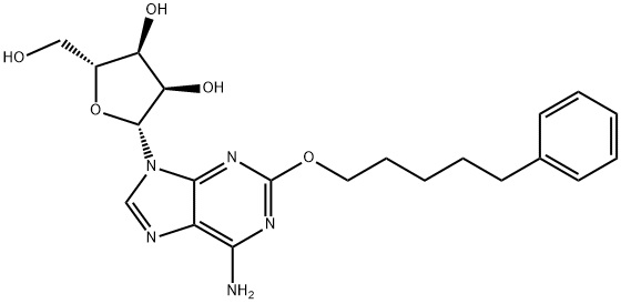Adenosine, 2-[(5-phenylpentyl)oxy]- Structural