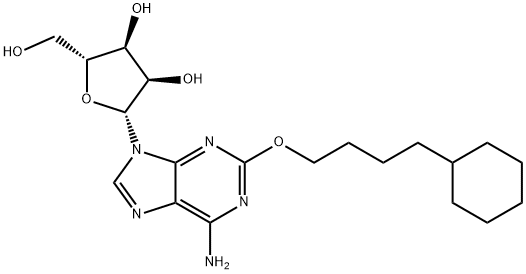 Adenosine, 2-(4-cyclohexylbutoxy)- (9CI) Structural