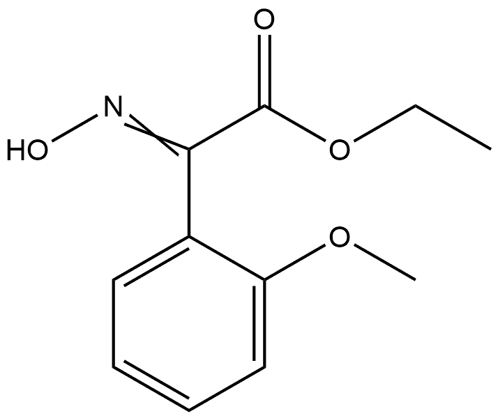 Benzeneacetic acid, α-(hydroxyimino)-2-methoxy-, ethyl ester Structural