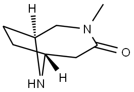 Rac-(1r,6s)-3-methyl-3,9-diazabicyclo[4.2.1]nonan-4-one Structural