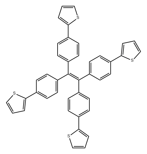 Thiophene, 2,2',2'',2'''-(1,2-ethenediylidenetetra-4,1-phenylene)tetrakis- Structural