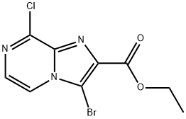 Imidazo[1,2-a]pyrazine-2-carboxylic acid, 3-bromo-8-chloro-, ethyl ester Structural