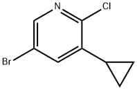 Pyridine, 5-bromo-2-chloro-3-cyclopropyl- Structural