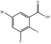 Benzoic acid, 5-bromo-3-fluoro-2-iodo- Structural