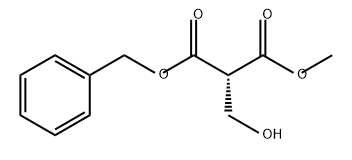 Propanedioic acid, 2-(hydroxymethyl)-, 1-methyl 3-(phenylmethyl) ester, (2S)- Structural