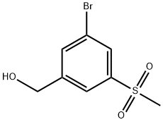 Benzenemethanol, 3-bromo-5-(methylsulfonyl)- Structural