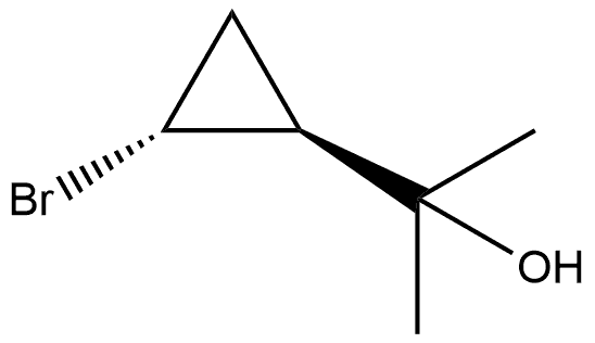 rac-2-[(1R,2S)-2-bromocyclopropyl]propan-2-ol, trans Structural