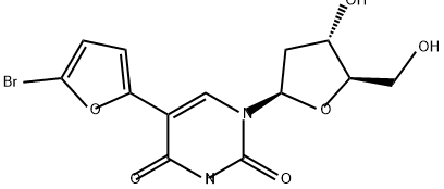Uridine, 5-(5-bromo-2-furanyl)-2'-deoxy- (9CI) Structural