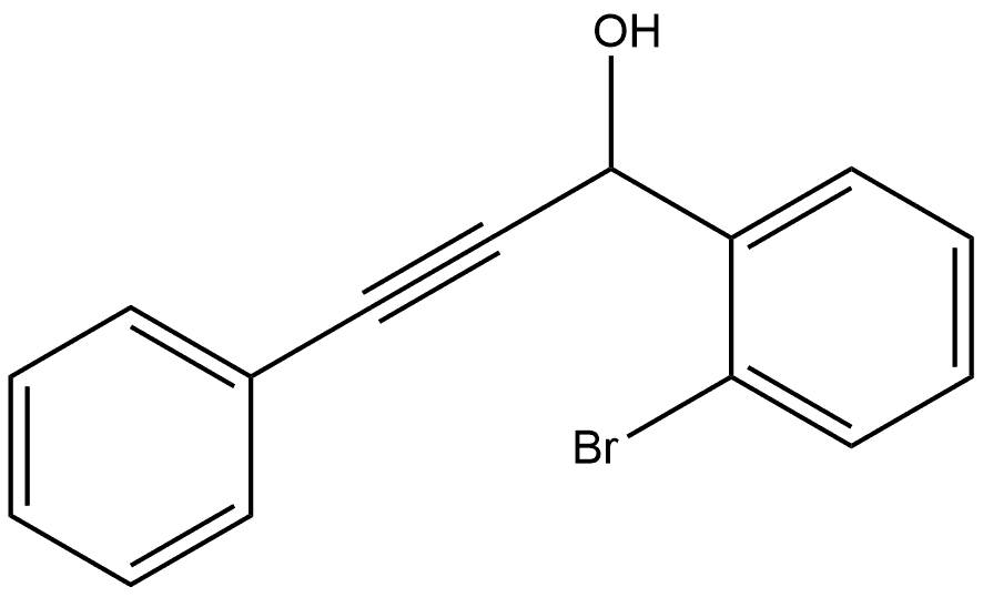 Benzenemethanol, 2-bromo-α-(2-phenylethynyl)- Structural