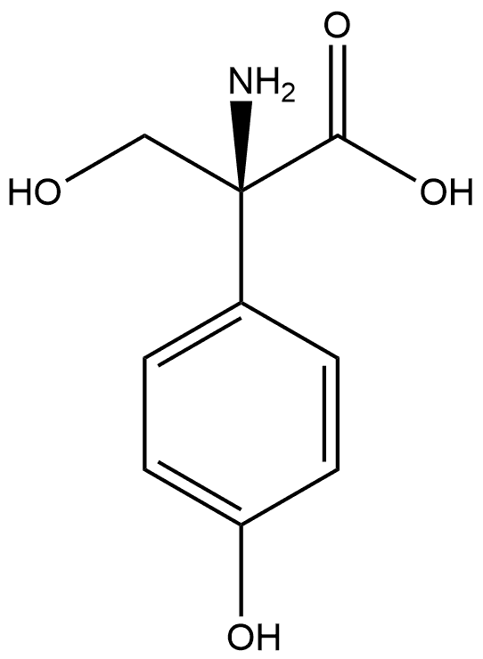 Benzeneacetic acid, α-amino-4-hydroxy-α-(hydroxymethyl)-, (α)- Structural
