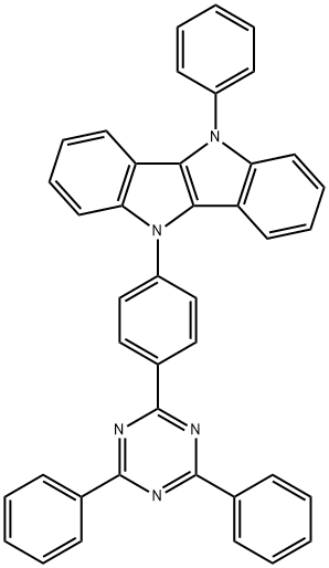 Indolo[3,2-b]indole, 5-[4-(4,6-diphenyl-1,3,5-triazin-2-yl)phenyl]-5,10-dihydro-10-phenyl- Structural