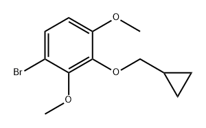 Benzene, 1-bromo-3-(cyclopropylmethoxy)-2,4-dimethoxy- Structural