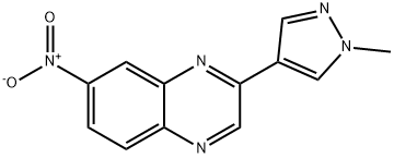 Quinoxaline, 2-(1-methyl-1H-pyrazol-4-yl)-7-nitro- Structural