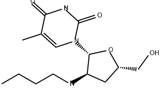 Uridine, 2'-(butylamino)-2',3'-dideoxy-5-methyl- (9CI) Structural