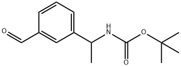 tert-butyl N-[1-(3-formylphenyl)ethyl]carbamate Structural