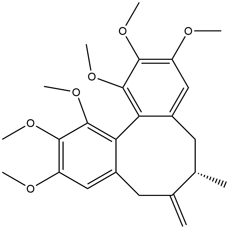 Dibenzo[a,c]cyclooctene, 5,6,7,8-tetrahydro-1,2,3,10,11,12-hexamethoxy-6-methyl-7-methylene-, (6S,12aS)- (9CI) Structural