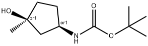 rel-tert-butyl ((1R,3S)-3-hydroxy-3-methylcyclopentyl)carbamate Structural