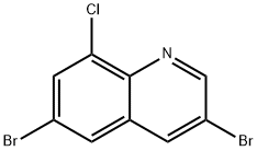 Quinoline, 3,6-dibromo-8-chloro- Structural
