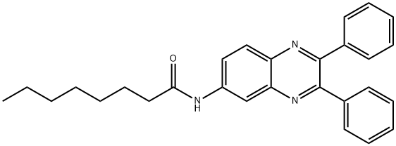 Octanamide, N-(2,3-diphenyl-6-quinoxalinyl)- Structural