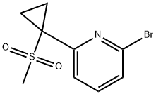 Pyridine, 2-bromo-6-[1-(methylsulfonyl)cyclopropyl]- Structural
