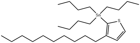 Stannane, tributyl(3-decyl-2-thienyl)- Structural