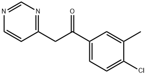 Ethanone, 1-(4-chloro-3-methylphenyl)-2-(4-pyrimidinyl)- Structural