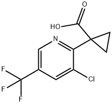 Cyclopropanecarboxylic acid, 1-[3-chloro-5-(trifluoromethyl)-2-pyridinyl]- Structural