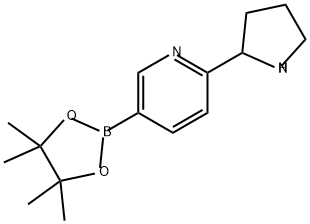 Pyridine, 2-(2-pyrrolidinyl)-5-(4,4,5,5-tetramethyl-1,3,2-dioxaborolan-2-yl)- Structural