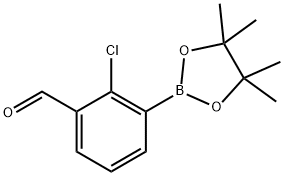 Benzaldehyde, 2-chloro-3-(4,4,5,5-tetramethyl-1,3,2-dioxaborolan-2-yl)- Structural