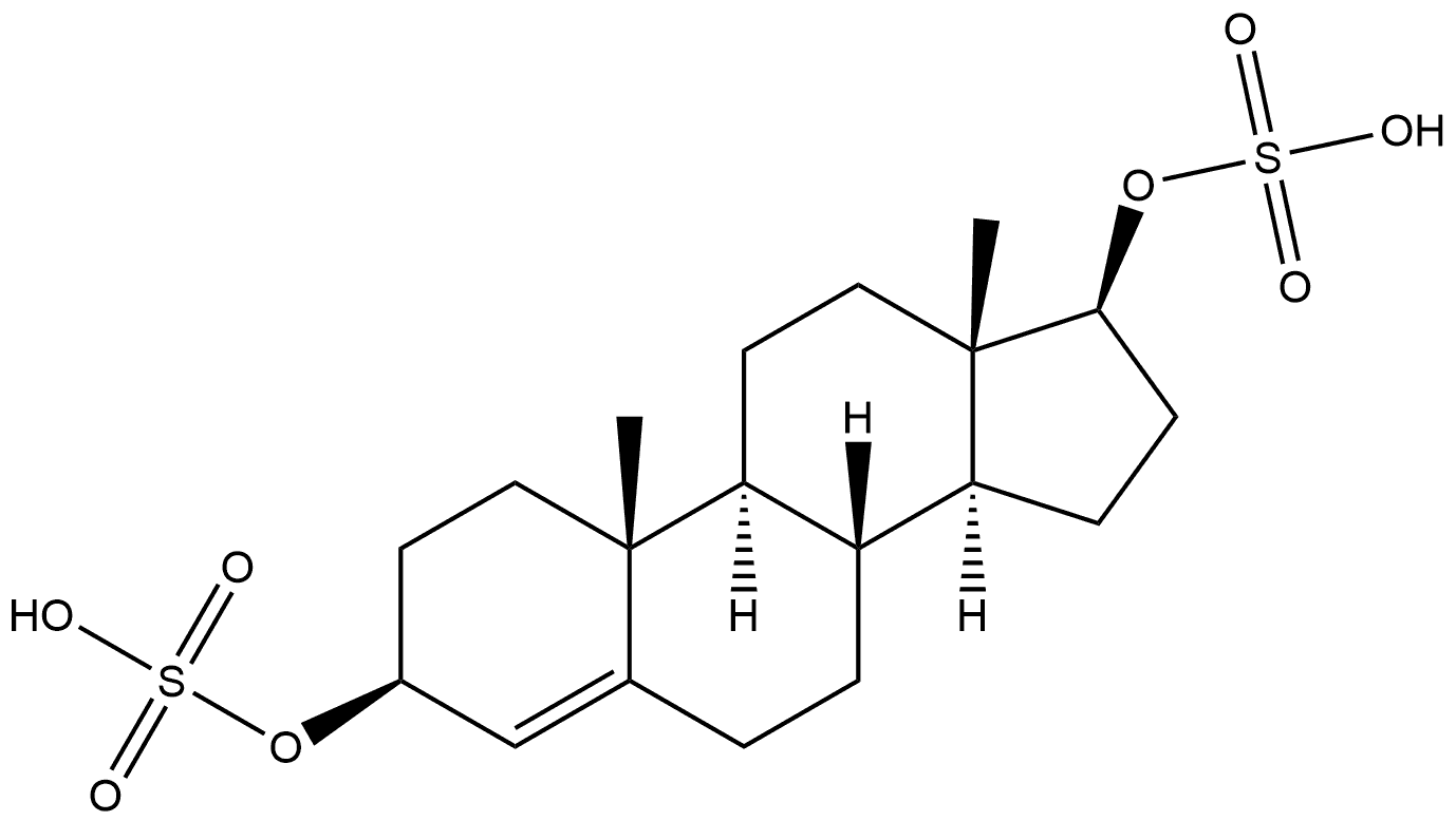 Androst-4-ene-3,17-diol, 3,17-bis(hydrogen sulfate), (3β,17β)- Structural