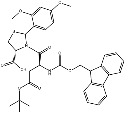 Fmoc-Asp(OtBu)-
Cys(Psi(Dmp,H)pro)-OH Structural