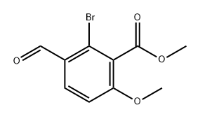 Benzoic acid, 2-bromo-3-formyl-6-methoxy-, methyl ester Structural