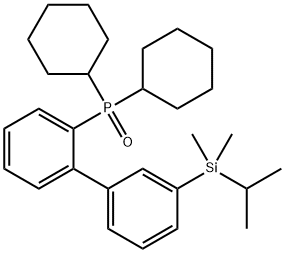 Dicyclohexyl(3''-(isopropyldimethylsilyl)-[1,1''-biphenyl]-2-yl)phosphine oxide Structural