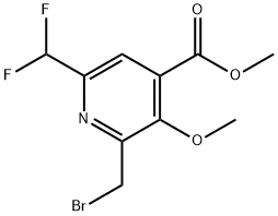 Methyl 2-(bromomethyl)-6-(difluoromethyl)-3-methoxypyridine-4-carboxylate Structural