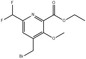 Ethyl 4-(bromomethyl)-6-(difluoromethyl)-3-methoxypyridine-2-carboxylate Structural