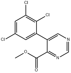 Methyl 5-(2,3,5-trichlorophenyl)pyrimidine-4-carboxylate Structural
