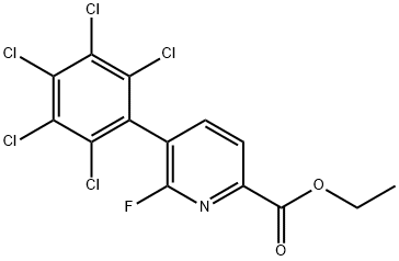 Ethyl 6-fluoro-5-(perchlorophenyl)picolinate Structural
