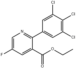 Ethyl 5-fluoro-2-(3,4,5-trichlorophenyl)nicotinate Structural
