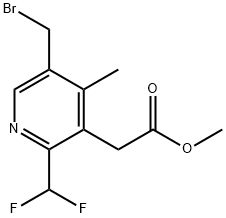 Methyl 5-(bromomethyl)-2-(difluoromethyl)-4-methylpyridine-3-acetate Structural