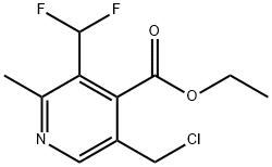 Ethyl 5-(chloromethyl)-3-(difluoromethyl)-2-methylpyridine-4-carboxylate Structural