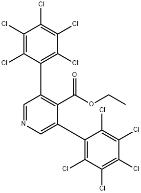 Ethyl 3,5-bis(perchlorophenyl)isonicotinate Structural