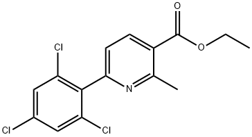 Ethyl 2-methyl-6-(2,4,6-trichlorophenyl)nicotinate Structural