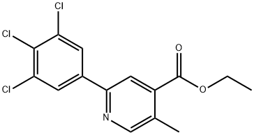 Ethyl 5-methyl-2-(3,4,5-trichlorophenyl)isonicotinate Structural