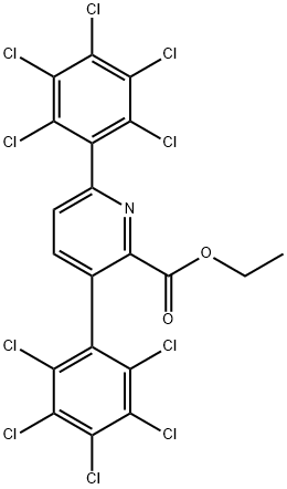Ethyl 3,6-bis(perchlorophenyl)picolinate Structural