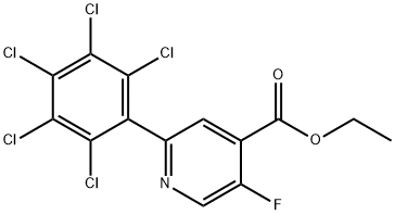 Ethyl 5-fluoro-2-(perchlorophenyl)isonicotinate Structural